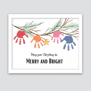 Moge je kerst vrolijk en helder zijn, handafdruk ornamenten, voetafdruk baby peuter, kerstcadeau, winterknutsel, kerstherinnering