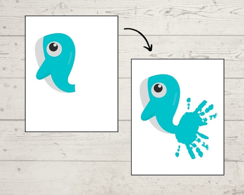 Sea Animals Handprint Craft Bundle, Printable Summer Handprint ...