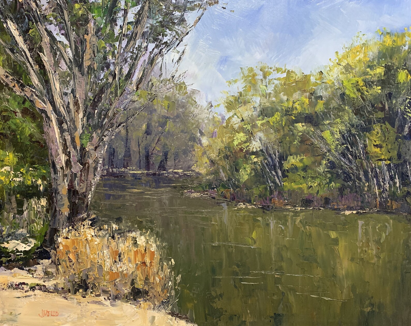 Australia Painting Murray River Landscape Art Oil Painting Etsy
