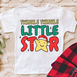 Twinkle Twinkle Little Star PNG SVG, Solid & Distressed, peuter, rompertje, baby kerst PNG, baby kerst Svg, kerstsublimatie png