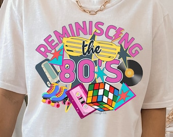 80&#39;s Retro PNG, 80&#39;s PNG, Reminiscing The 80&#39;s, Made In The 80&#39;s, Colorful Shirt Sublimation PNG File, 80&#39;s Shirt Png, Retro 80&#39;s Design