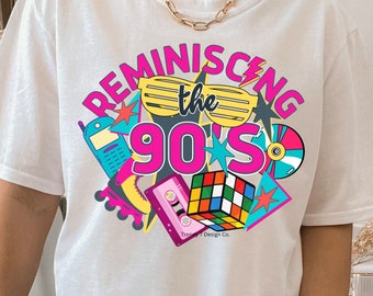 90&#39;s Retro PNG, 90&#39;s Vintage PNG, I Love The 90&#39;s, Colorful, Shirt Sublimation Png Print File, 90&#39;s Shirt, 90&#39;s Design, Reminiscing The 90&#39;s