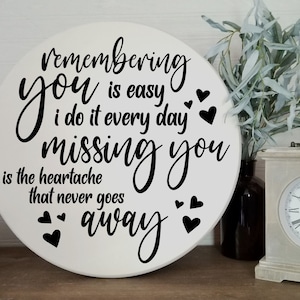 Remembering You is Easy SVG PNG, Memorial, In Loving Memory, herinnering, medeleven, familie, geliefde, verlies, Angel in Heaven, Cricut Svg