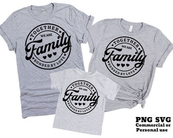 Family SVG PNG, We Are Family SVG, Family Shirts Svg, Png Sublimation Print File, Svg for Cricut, Svg for Silhouette, Family Shirt Design