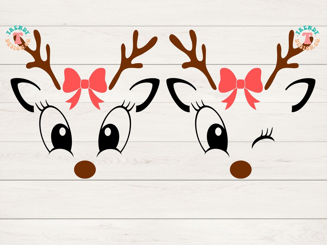 Reindeer Face SVG PNG, Reindeer Svg, Christmas Shirt SVG, Cricut Svg ...