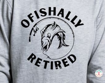 Ofishally Retired SVG PNG, Officially Retired SVG, Funny Retirement Fishing Svg, Fishing Shirt Sublimation Png Download File, Cricut Svg