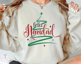 Feliz Navidad SVG PNG, Feliz Navidad PNG, Merry Christmas Svg, Christmas Tree Svg, Cricut Cut File, Sublimation Png for Shirt, Mug, Sign