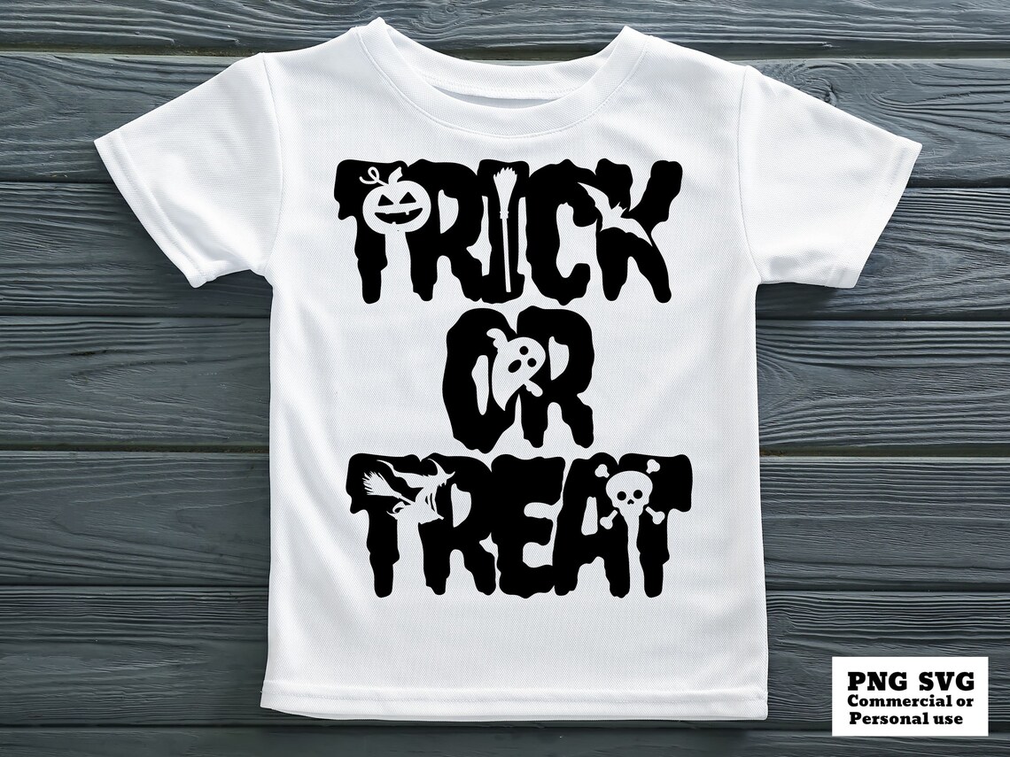 Trick or Treat SVG PNG Halloween SVG Spooky Halloween Ghost - Etsy