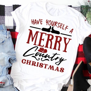Buon Natale SVG PNG, Buon Natale di campagna, File SVG Cricut, Sublimazione della camicia, Silhouette Svg, Ornamento, Coppa