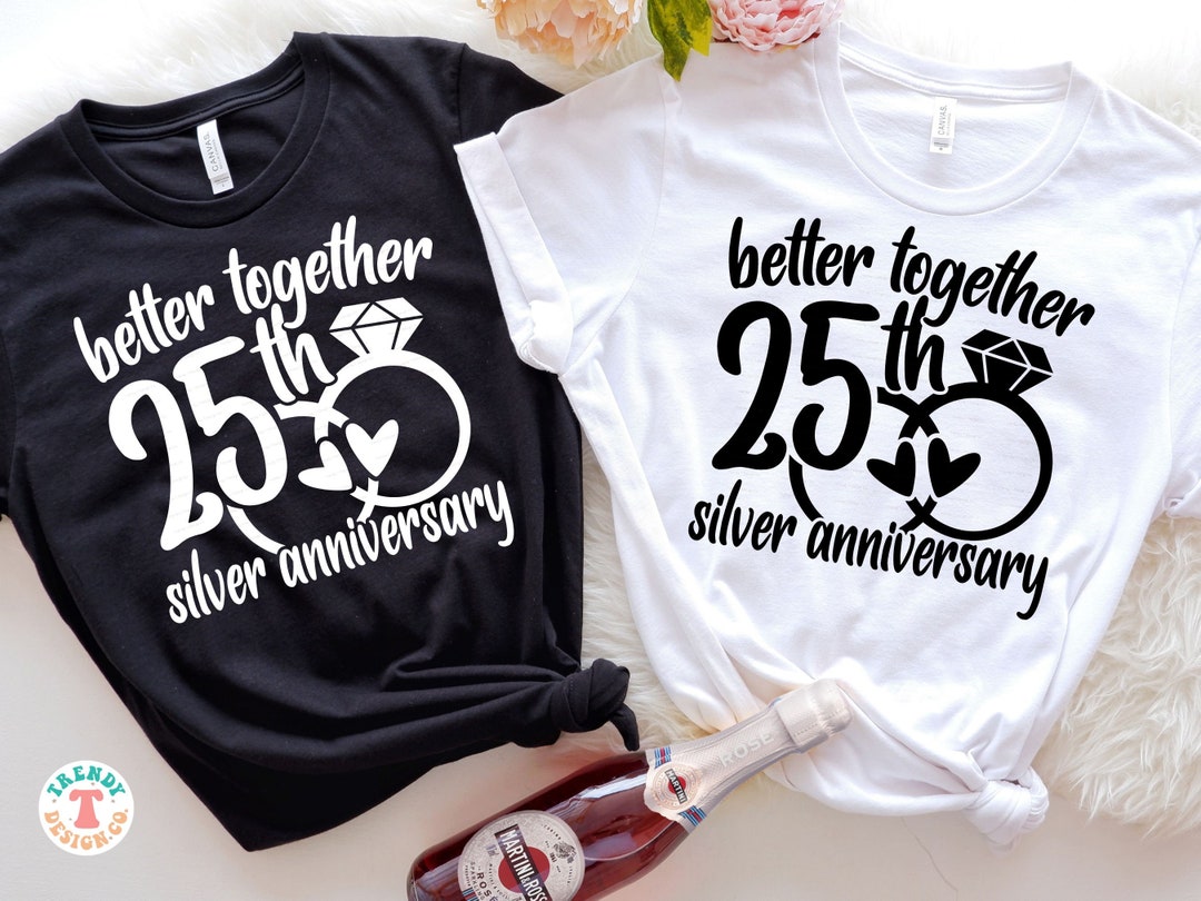 25th Anniversary SVG PNG, Silver Wedding Anniversary SVG