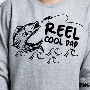 Carrete Cool Dad SVG PNG, Pesca divertida SVG, Paseos en bote por el lago, Deportes, Señuelo, Archivo de impresión de sublimación de camisa Png, Cricut Svg, Archivo de corte, Silueta Svg
