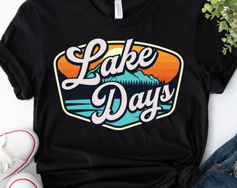 Lake Days PNG, Distressed & Solid, Retro, Vintage, Summer Sublimation PNG, Camping Png, Vacation Png, Fishing Png, Boating Png, Mountain Png