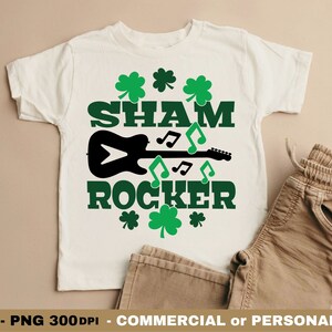 Sham Rocker SVG PNG, Archivo de corte Cricut, Sham Rocker PNG, Sublimación Png, Archivo de corte Svg del Día de San Patricio, Rock N Roll, Música, Guitarra Svg, Png
