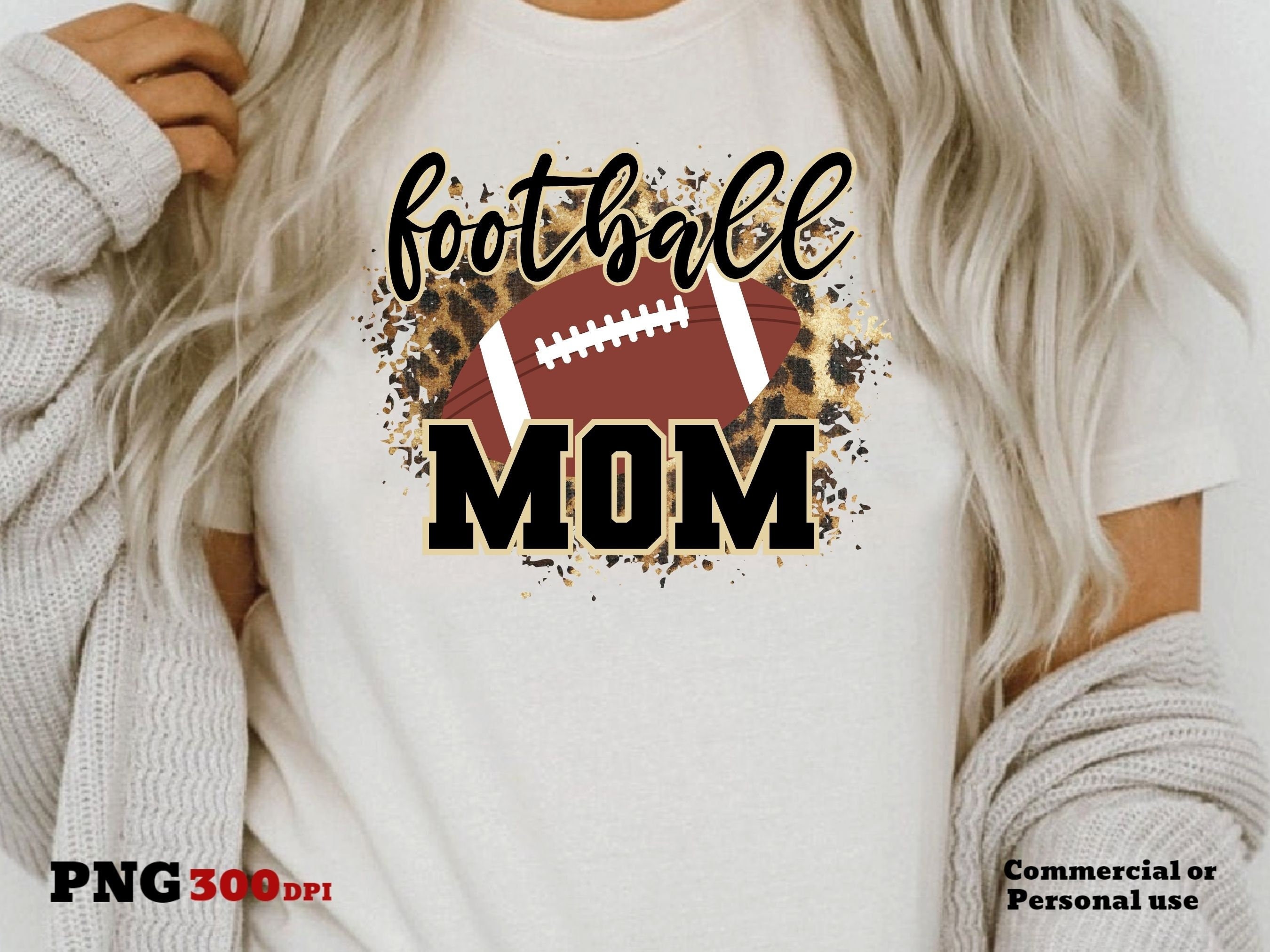 Football Mom PNG, Touchdown, Sports Sweatshirt, Leopard Game Shirt File Etsy Print, Sublimation Day, Download - PNG Mom, Mama, Design Cheetah
