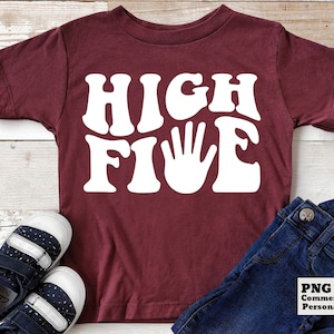 5. Geburtstag SVG PNG, fünfter Geburtstag Shirt SVG, gewellter Retro-Text, Mädchen, Jungen, Kinder Cricut svg, Png-Shirt Sublimationsdruckdatei, Cricut svg