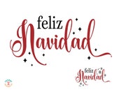 Feliz Navidad SVG PNG, Feliz Navidad PNG, Merry Christmas Svg, Silhouette, Cricut Cut File, Sublimation Png Download File, Shirt, Mug, Sign