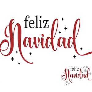 Feliz Navidad SVG PNG, Feliz Navidad PNG, Merry Christmas Svg, Silhouette, Cricut Cut File, Sublimation Png Download File, Shirt, Mug, Sign