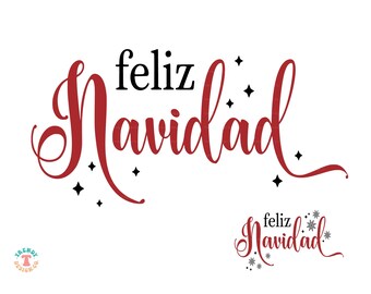 Feliz Navidad SVG PNG, Feliz Navidad PNG, Merry Christmas Svg, Silhouette, Cricut Cut File, Sublimation Png Download File, Shirt, Mug, Sign