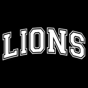 Lions SVG, Lions PNG, Lions Fan SVG, Lions Mascot Svg, Varsity Text, Outlined Letters, School Team Spirit Sublimation Png, Cricut Cut File
