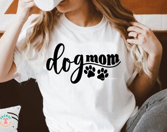 Perro mamá SVG PNG, perro mamá PNG, patas de perro, archivo de corte Cricut Svg, sudadera, archivo png de sublimación de camisa, archivo svg para Cricut, silueta svg