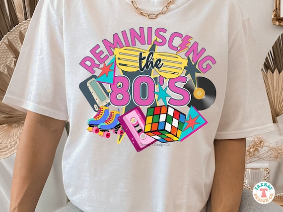 Disfraz De Los 80's Mujer AMWIPE Camisas De Los Au00f1os 80 Para