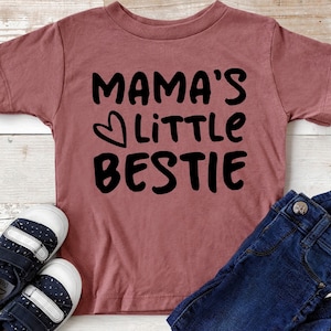 Mama's Little Bestie SVG PNG, mama en ik, kinderen jongen meisje, babyshower, nieuwe babyfamilie, Cricut Svg, silhouet Svg, shirt sublimatie