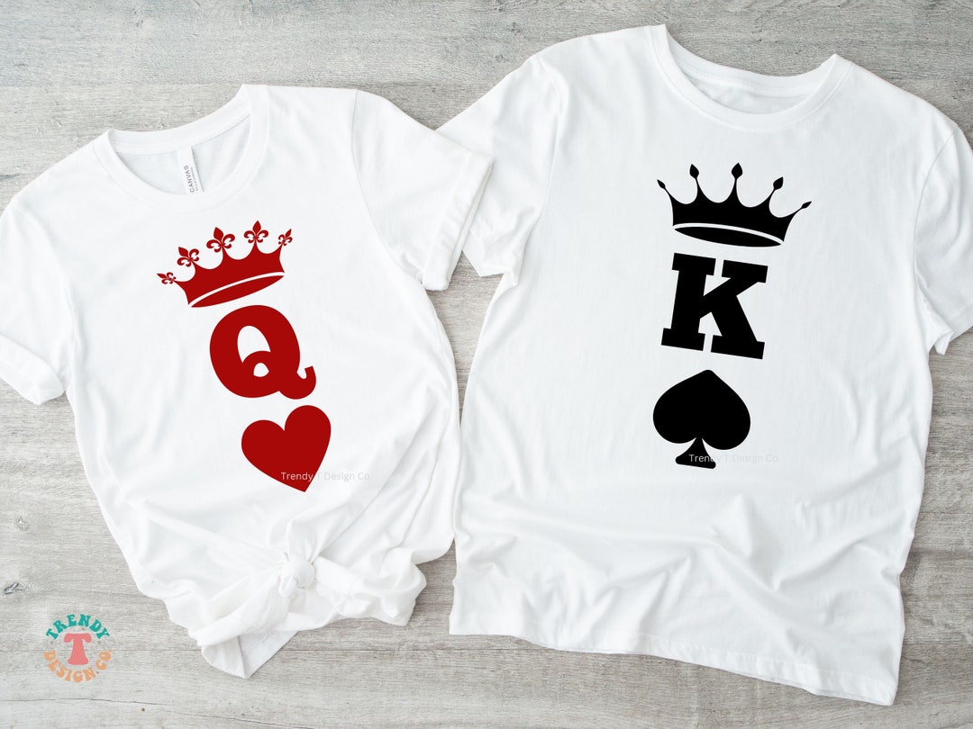 King and Queen SVG PNG, His and Her Shirts, Pajamas SVG, Crowns ...