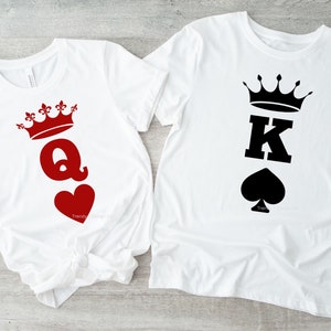 König und Königin SVG PNG, Seine und Ihre Hemden, Pyjamas SVG, Kronen, Spielkarten, Png für Sublimation, Plotterdatei für Cricut, Silhouette
