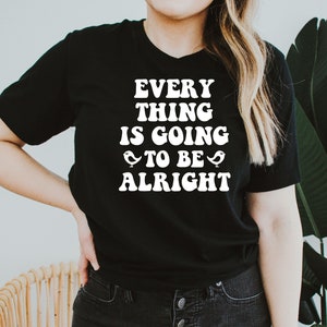 Andrà tutto bene SVG PNG, vibrazioni positive ottimistiche, design retrò con cappuccio, sublimazione della camicia, Cricut Svg, Silhouette Svg