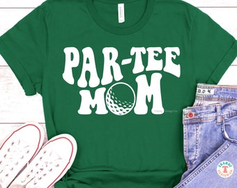 Par-Tee Mom SVG PNG, Golf Shirt SVG, Golfing Svg, Golfer Svg, Retro Golf Png, Cricut Svg for Shirts, Png for Shirt Sublimation Download File