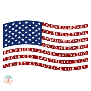 USA Pledge Of Allegiance Vintage Boat Flag – 12x18, 100D Poly Nylon, Grommets, By TRADEWINDS