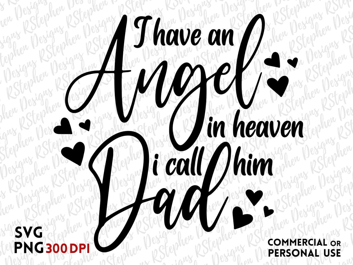 I Have an Angel in Heaven SVG PNG I Call Her Mom I Call Him | Etsy