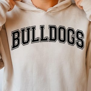 Bulldogs SVG PNG, Bulldogs Fan SVG, Bulldog Mascot Svg, Varsity Letters Svg, Hockey, Baseball, Basketball, School Team Shirt Sublimation Png