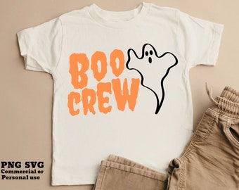 Boo Crew SVG PNG, Boo Crew PNG, Kids Halloween Svg, Trick or Treat Svg, Spooky Ghost, Kids, Boys, Girls, Toddlers, Shirt Sublimation Png