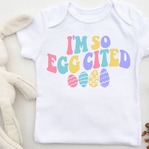 Je suis tellement citée SVG PNG, Pâques SVG, oeufs de Pâques Svg, garçons, filles, enfants Pâques Svg, fichier de coupe Cricut, PNG pour sublimation de chemise, ondulé rétro