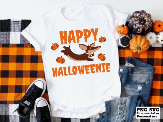 Halloween PNG SVG, Halloween SVG, Dachshund Hound, Happy Halloweenie, Halloween Tshirt Sublimation Design, Funny Dog Quotes Svg, Cricut Svg