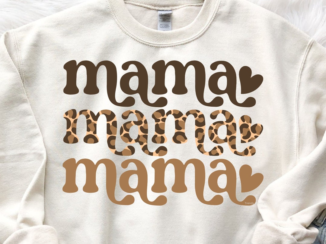 Retro Mama PNG SVG, Retro Mama SVG, Leopard Print, Cheetah Print