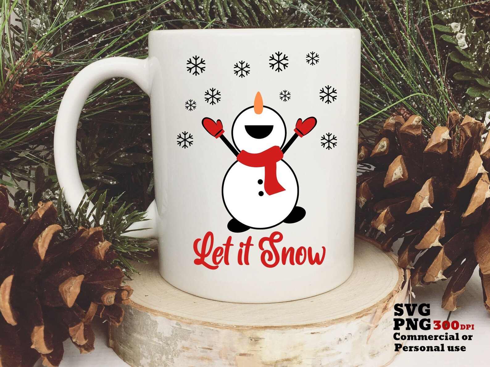 Let It Snow SVG PNG, Funny Snowman SVG With Snowflakes, Happy Frost Svg ...