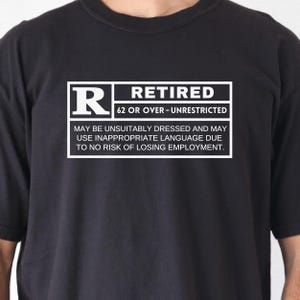 Drôle de retraite SVG PNG, classé R pour retraité SVG, Svg de retraité sarcastique, fichier de coupe Cricut Svg, chemise sublimation Png pour papa, maman, ami