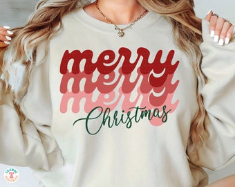 Retro frohe Weihnachten SVG PNG, frohe Weihnachten SVG, frohe Weihnachten Png, Weihnachtssublimation Png für Shirts, Silhouette, Cricut geschnitten