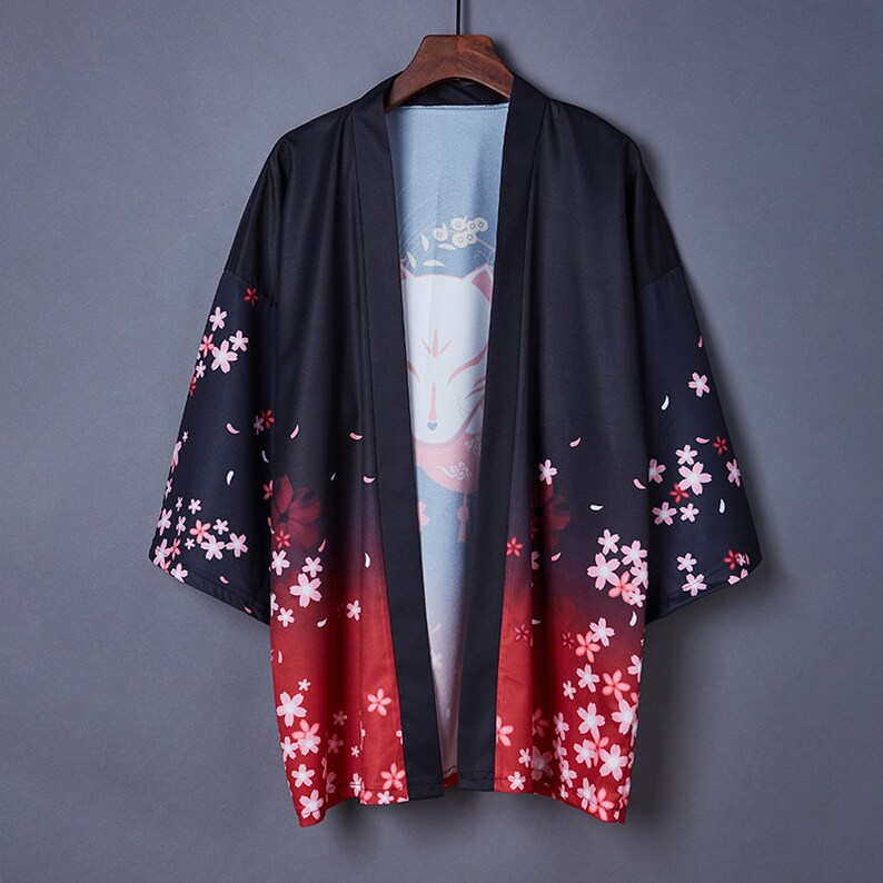 Japanese Clothing/ Kimono Men/ Kimono Robe/ Mask Kimono/ - Etsy