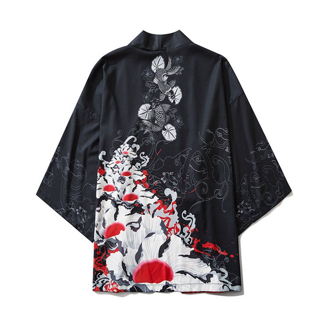 Japanese Clothing/ Kimono Men/ Kimono Robe/ Kimono Cardigan/ - Etsy