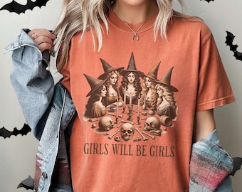 Koszulka z okazji Halloween z serialu „Wiedźmy Coven”: Dziewczęta będą dziewczętami – koszulka feministyczna