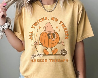 Halloween Speech Therapy Shirt: Spooky SLP Therapist Tee