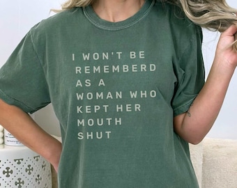 Feminist Slogan Shirt: Strong Women Comfort Colors Tee