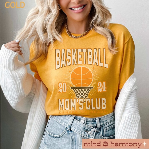 Custom Basketball Mom Shirt, Personalized Sports Mom Athlete Jersey Number Mothers Day Gift Game Day Mama Trendy Aesthetic Basketall Mama T