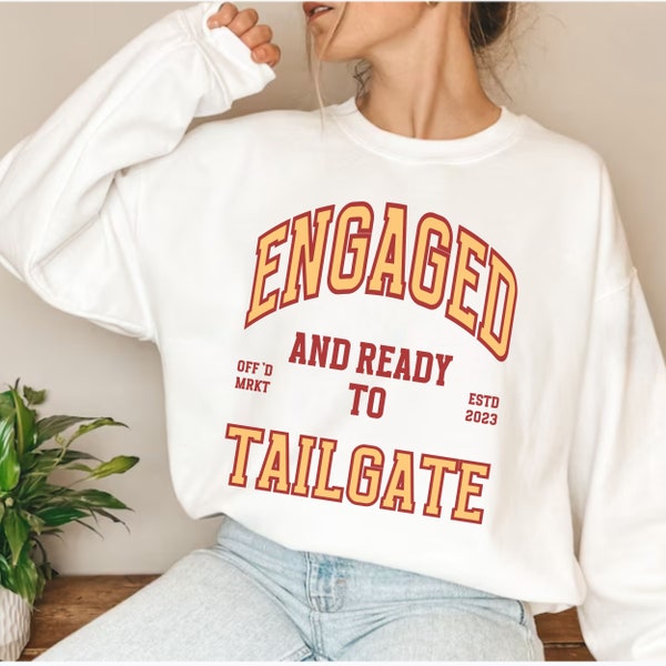 Tailgate Bride, Football Bachelorette Party Sweater Engagement Party Gift Bridal Shower Football Wife Sweater Personalize Custom Sport Crew