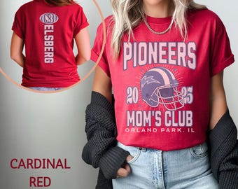 Custom Football Shirt, Personalized Name Sport Mom Athlete Jersey Number Mothers Day Gift Game Day Mamas Aesthetic Football Mama Club Tee