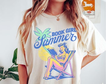 Sommerliches T-Shirt für Leseratten, Oversize-T-Shirt für Strandliebhaber