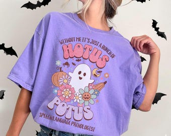 Halloween Speech Therapy Shirt: Spooky SLP Comfort Colors Tee